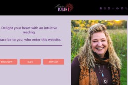 Home page of laurakuhl.com, which was designed by 608 Media Productions.
