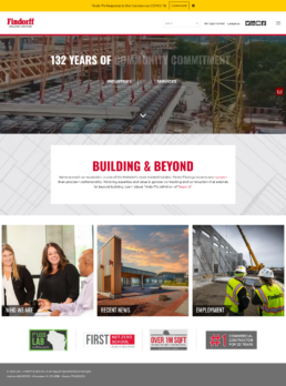 Findorff's website is a good example of what general contractor websites should look like.