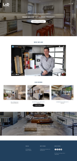 L&D Construction uses white space well on their construction website.