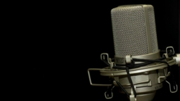Image of a microphone that would be used by a voice over artists.