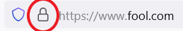Image of SSL in the address bar for a website.