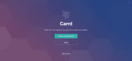 Carrd.co's homepage design.